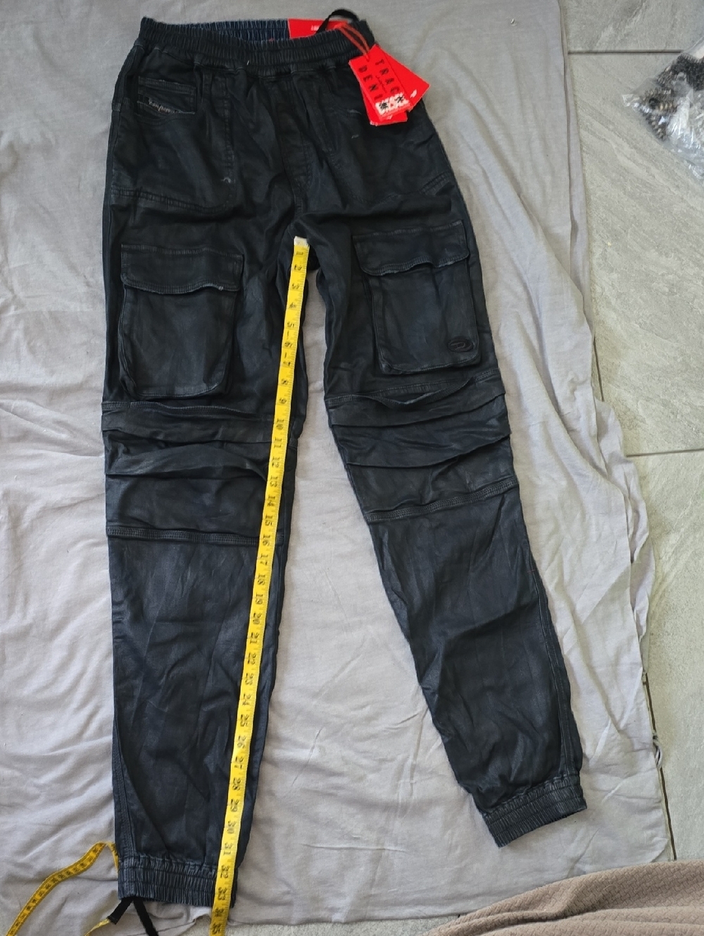 Diesel Trac Black Cargo Jogger Pants